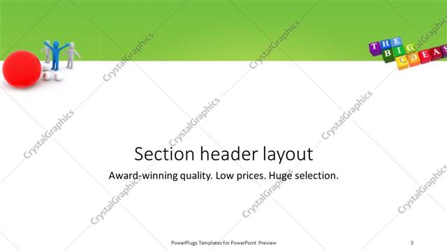 Section Header presentation slide layout
