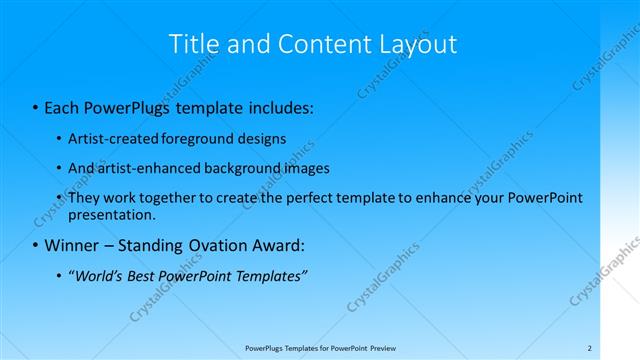Title and Content presentation slide layout