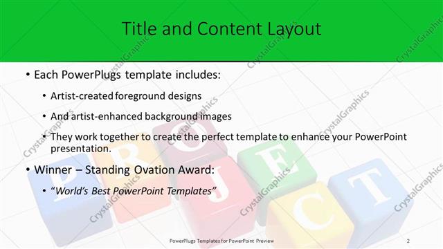 Title and Content presentation slide layout