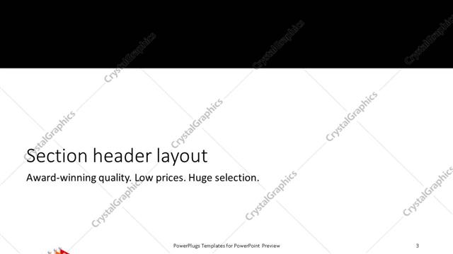 Section Header presentation slide layout