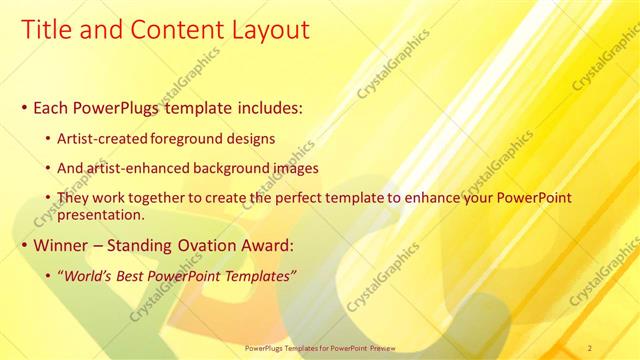 Title and Content presentation slide layout