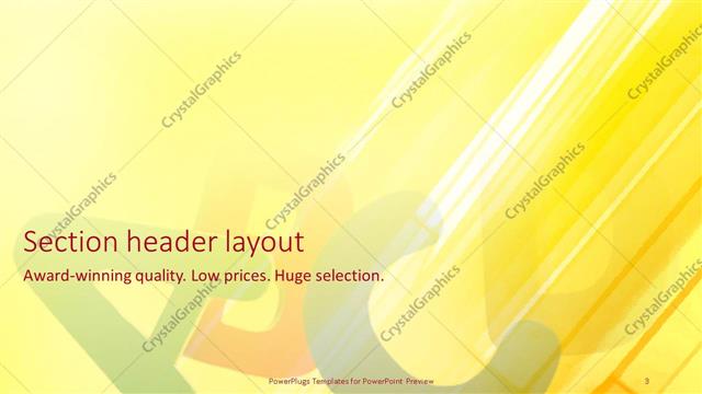 Section Header presentation slide layout