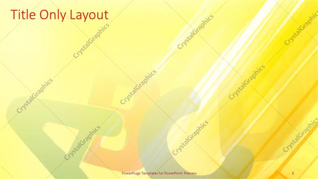 Title Only presentation slide layout