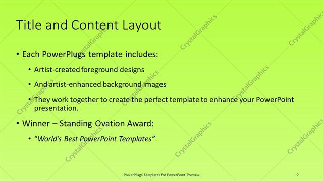 Title and Content presentation slide layout