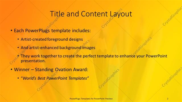 Title and Content presentation slide layout
