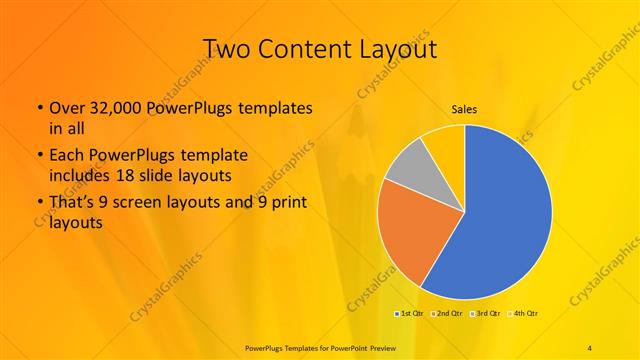 Two Content presentation slide layout