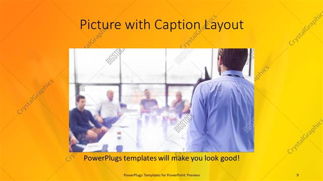Picture with Caption presentation slide layout