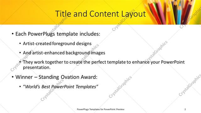 Title and Content presentation slide layout