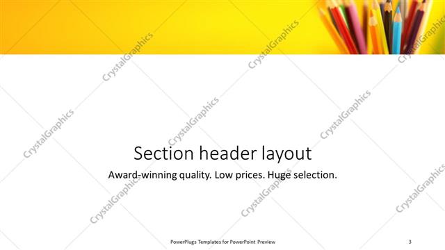 Section Header presentation slide layout