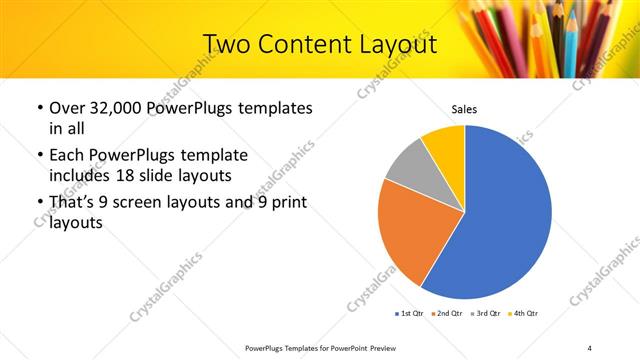 Two Content presentation slide layout
