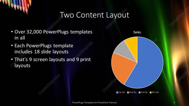 Two Content presentation slide layout