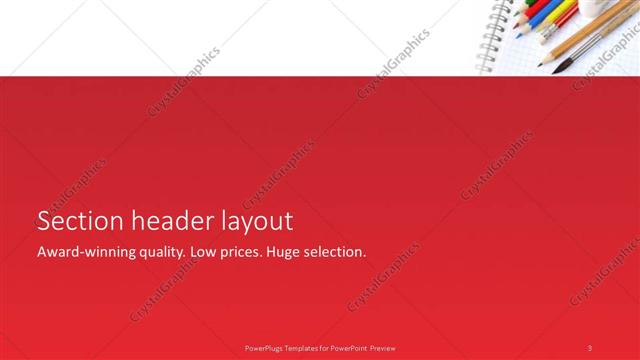 Section Header presentation slide layout