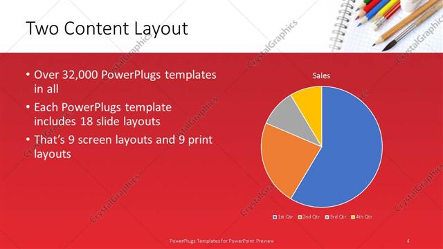 Two Content presentation slide layout