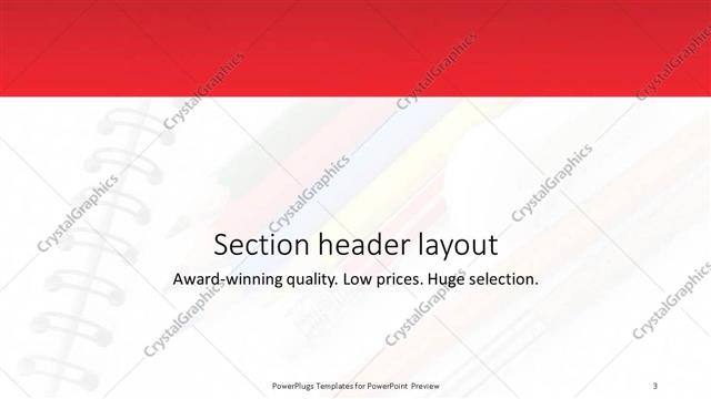 Section Header presentation slide layout