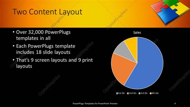 Two Content presentation slide layout