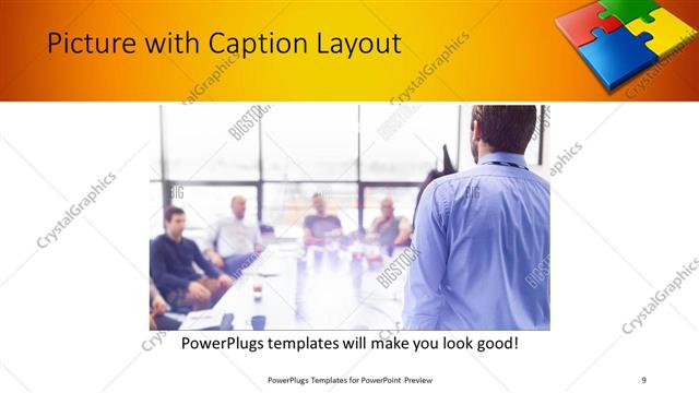 Picture with Caption presentation slide layout