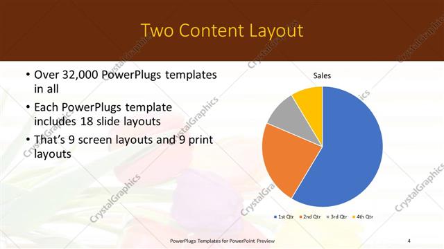 Two Content presentation slide layout