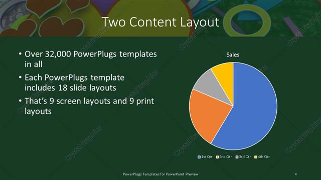 Two Content presentation slide layout