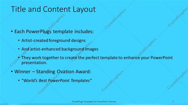 Title and Content presentation slide layout