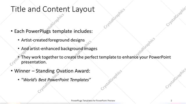 Title and Content presentation slide layout