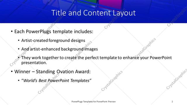 Title and Content presentation slide layout