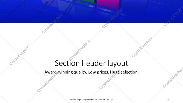 Section Header presentation slide layout