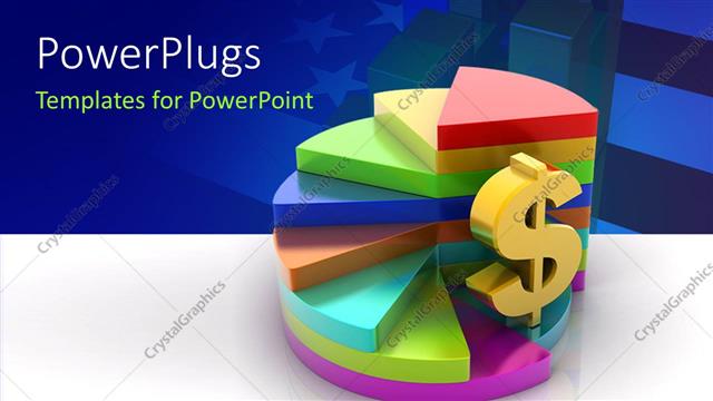  Presentation with dollar sign - Various pie charts and a dollar sign