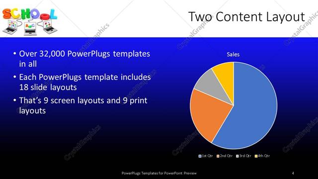 Two Content presentation slide layout