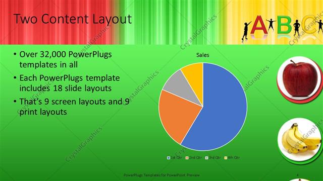 Two Content presentation slide layout