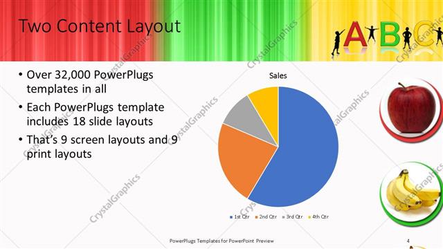 Two Content presentation slide layout