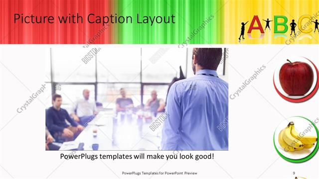 Picture with Caption presentation slide layout