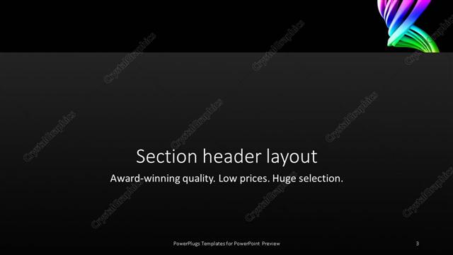Section Header presentation slide layout