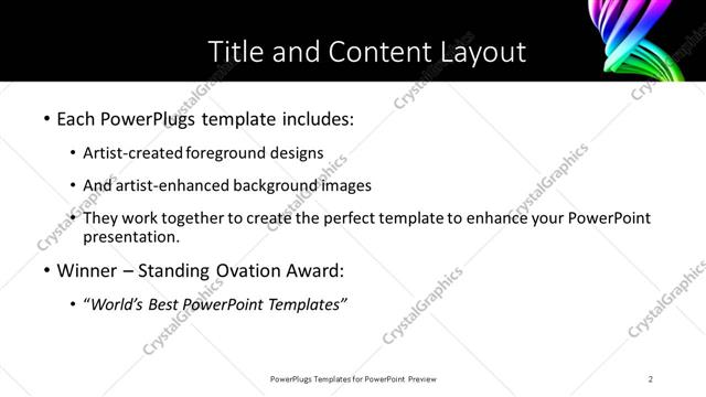Title and Content presentation slide layout