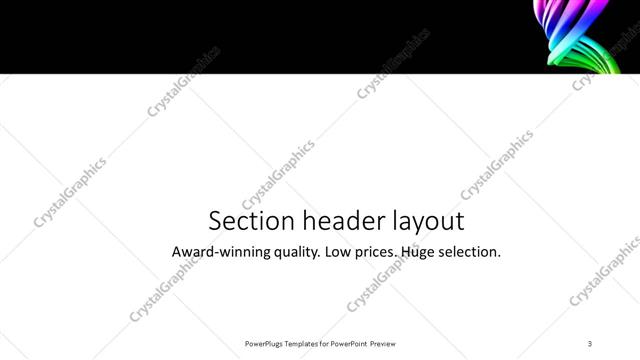 Section Header presentation slide layout