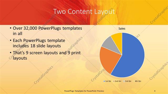 Two Content presentation slide layout