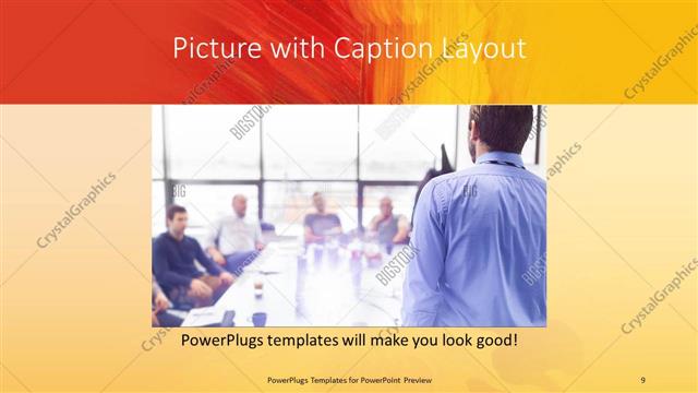 Picture with Caption presentation slide layout