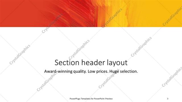 Section Header presentation slide layout