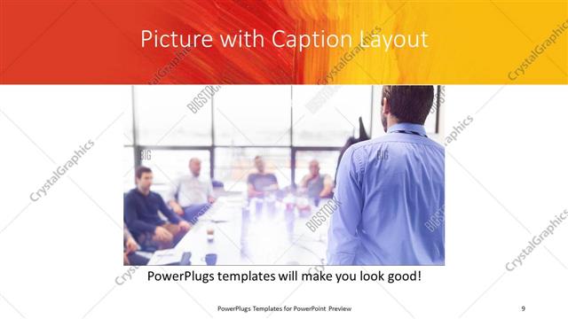 Picture with Caption presentation slide layout