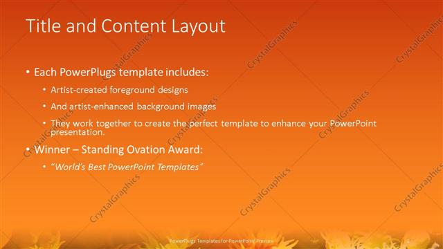 Title and Content presentation slide layout