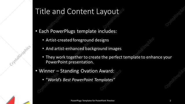 Title and Content presentation slide layout