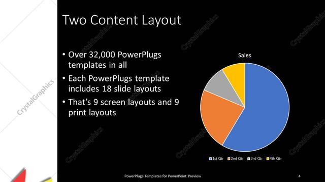 Two Content presentation slide layout