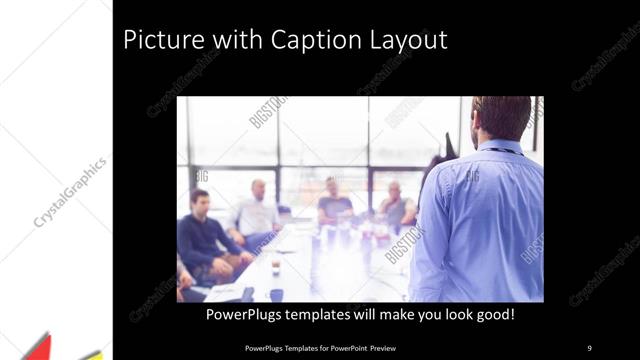 Picture with Caption presentation slide layout