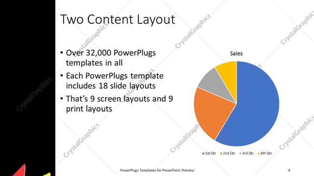 Two Content presentation slide layout