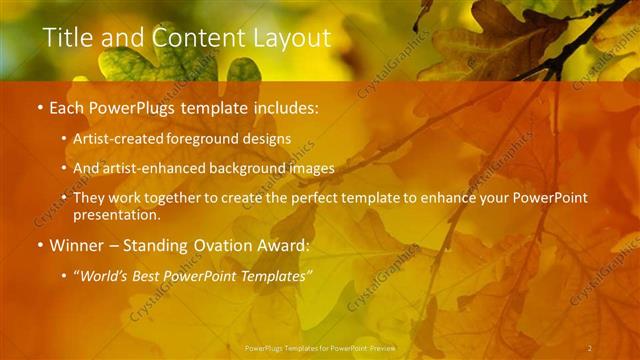 Title and Content presentation slide layout