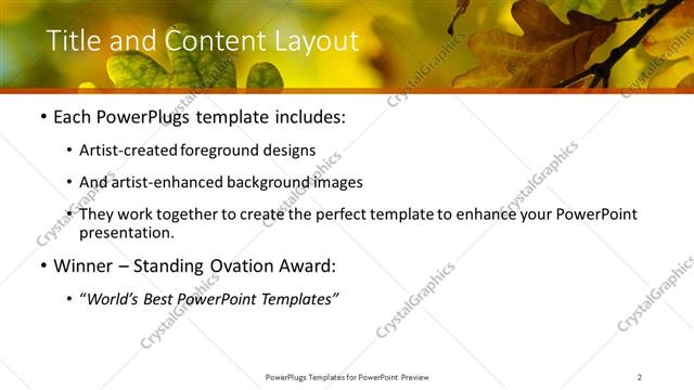 Title and Content presentation slide layout