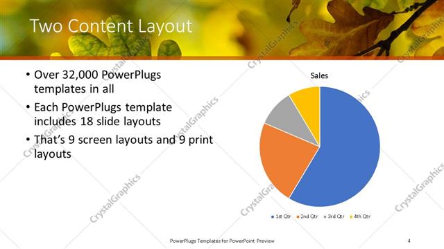 Two Content presentation slide layout