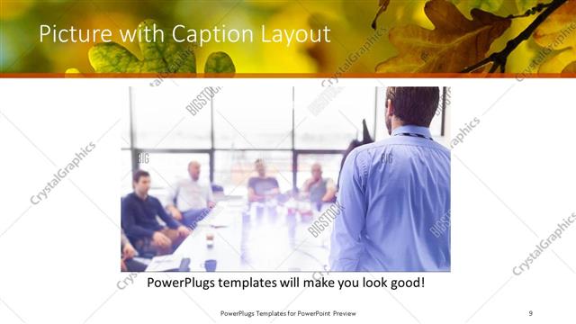 Picture with Caption presentation slide layout