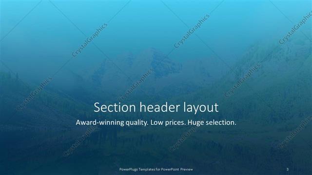 Section Header presentation slide layout
