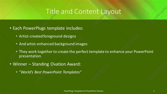 Title and Content presentation slide layout