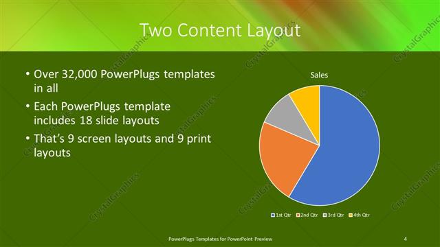 Two Content presentation slide layout